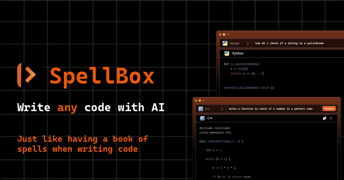 SpellBox - AI programming assistant